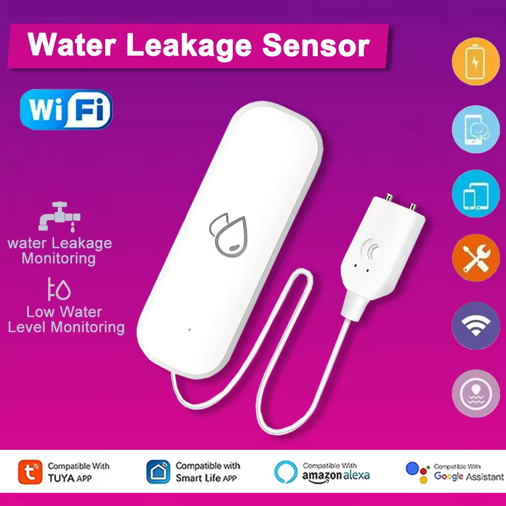 Home Security With Monitoring - جهاز إنذار تسرب المياه الذكي من