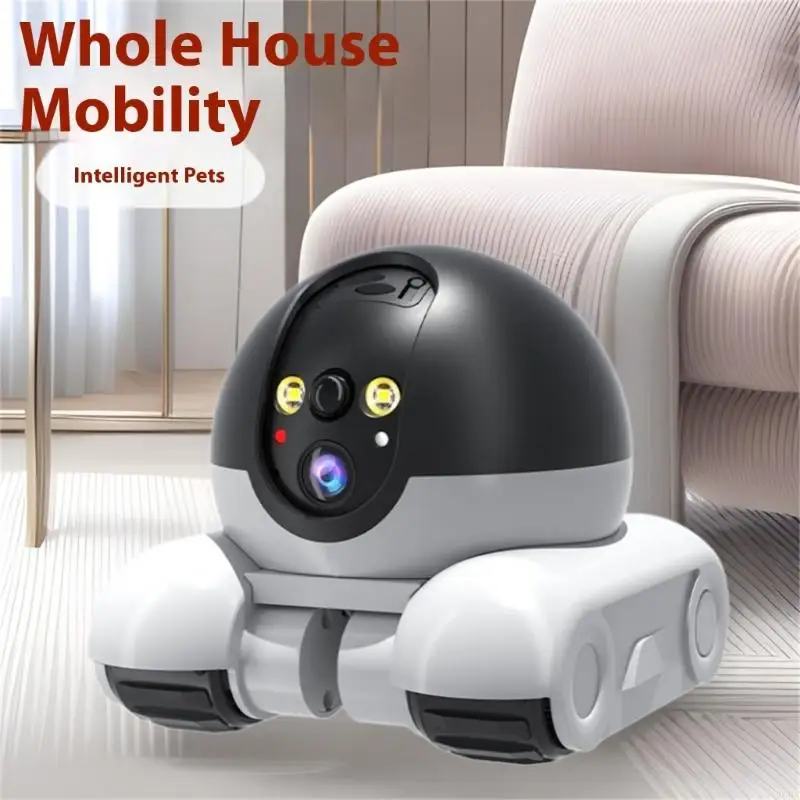 Home Security Robots - كاميرا الحيوانات الأليفة الدوارة 360 درجة