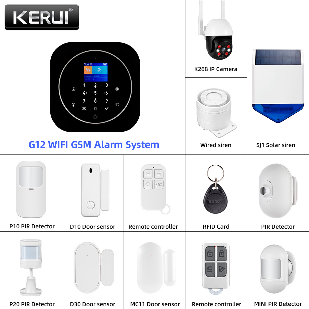 KERUI G12 2G Wifi نظام إنذار م - مراجعة Home Security No Wifi وسعره