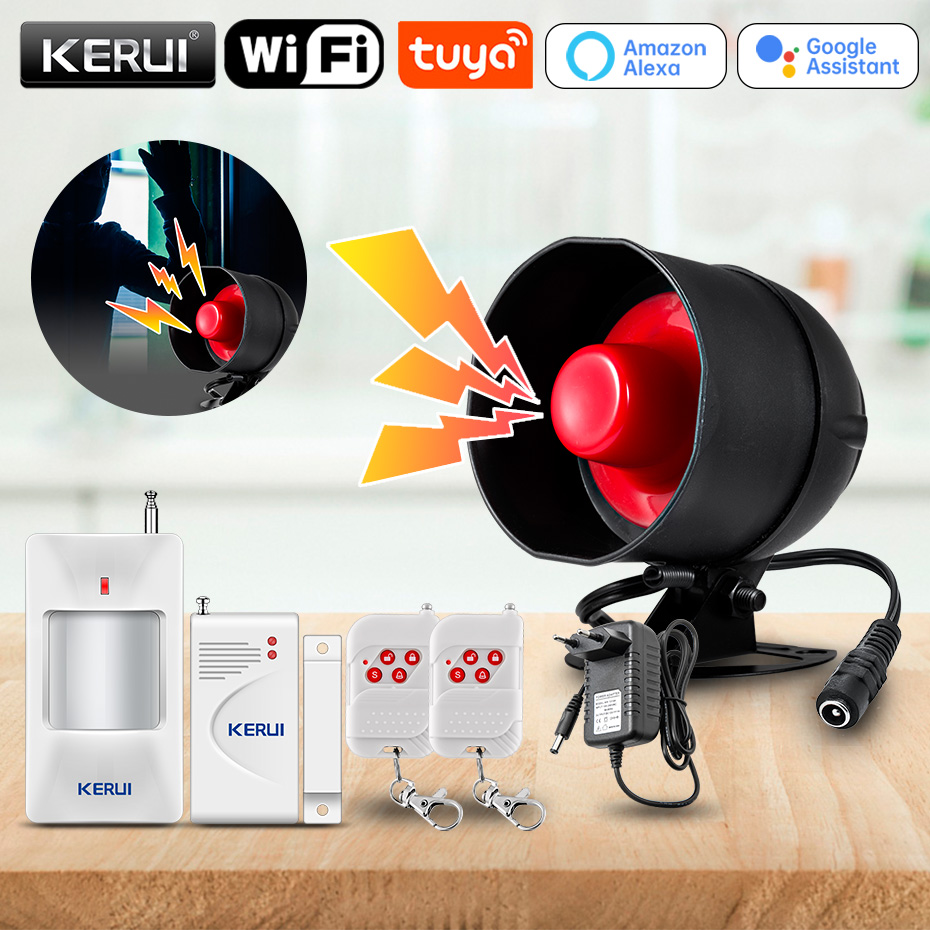 KERUI Tuya Smart WIFI نظام إنذ - مراجعة Home Security No Wifi وسعره