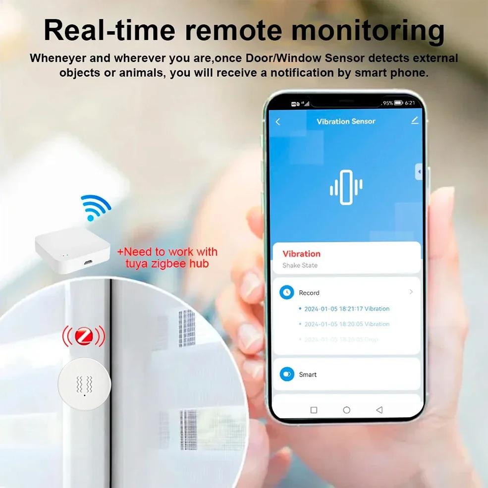 جهاز استشعار الاهتزاز والإمالة - مراجعة Home Security With Monitoring وسعره