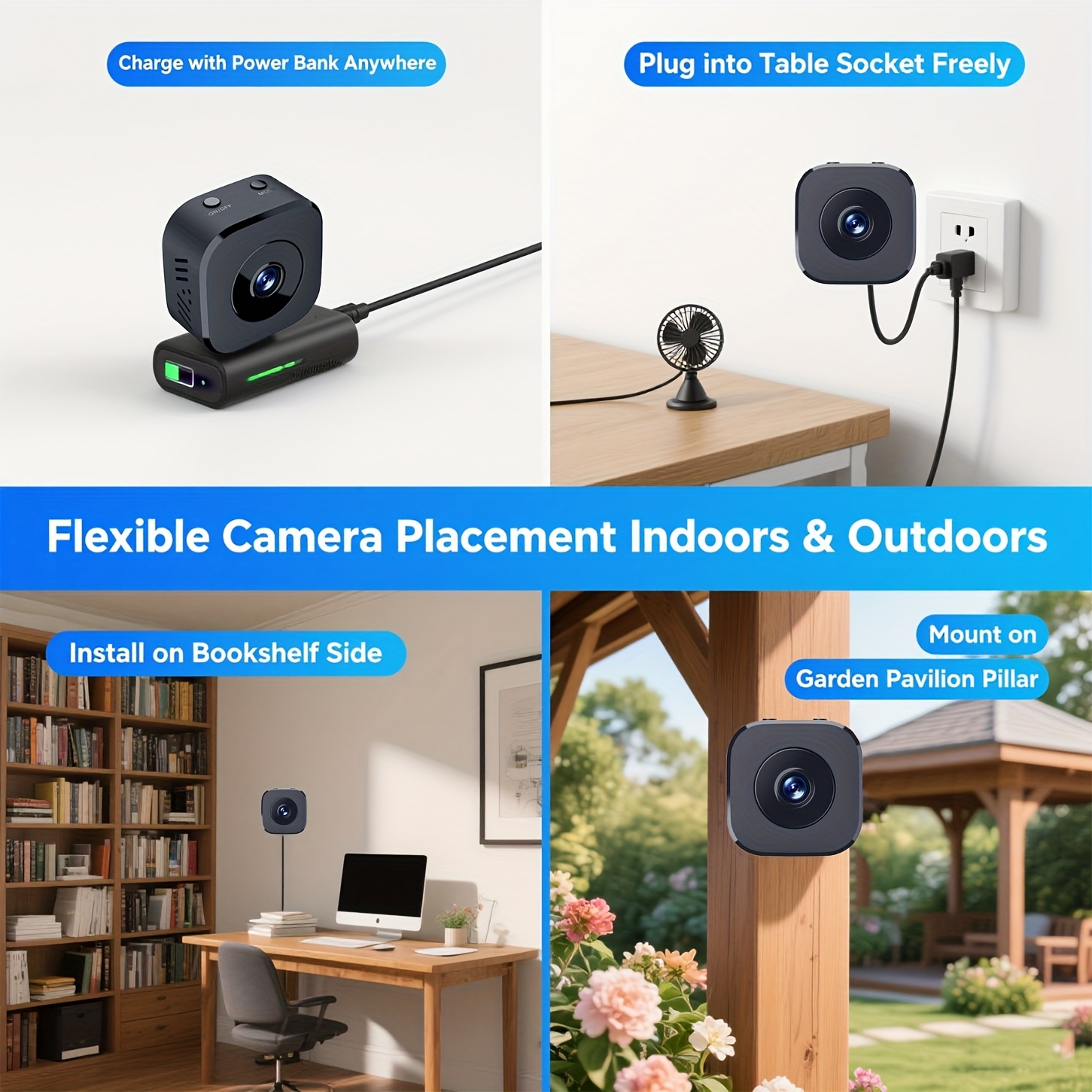 1080P HD كاميرا واي فاي صغيرة  - مراجعة Home Security With Monitoring وسعره