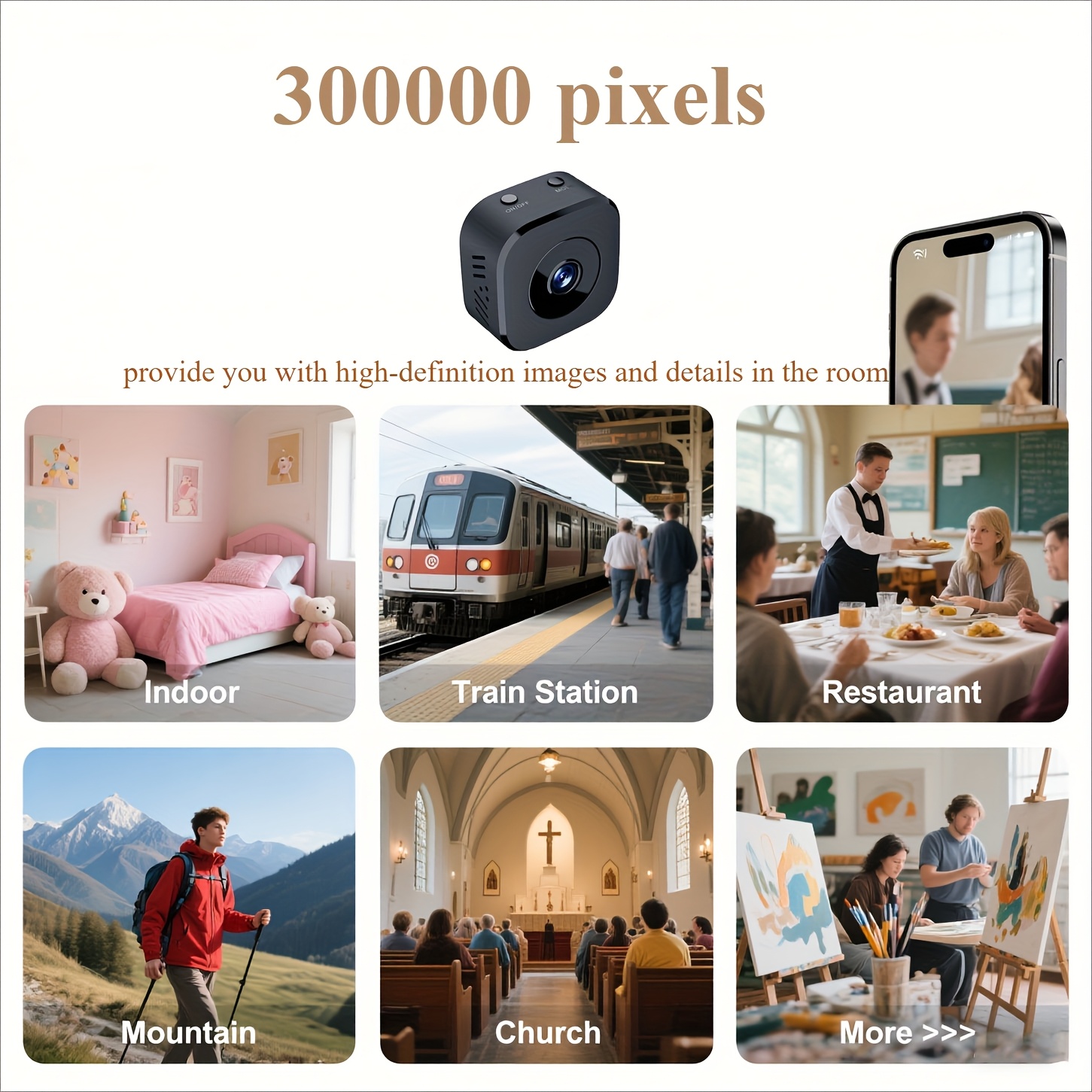 1080P HD كاميرا واي فاي صغيرة  - مراجعة Home Security With Monitoring وسعره
