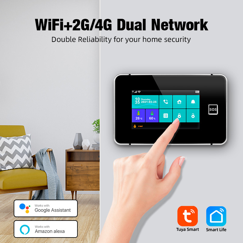 KERUI 4.3 بوصة تعمل باللمس نظا - مراجعة Home Security No Wifi وسعره