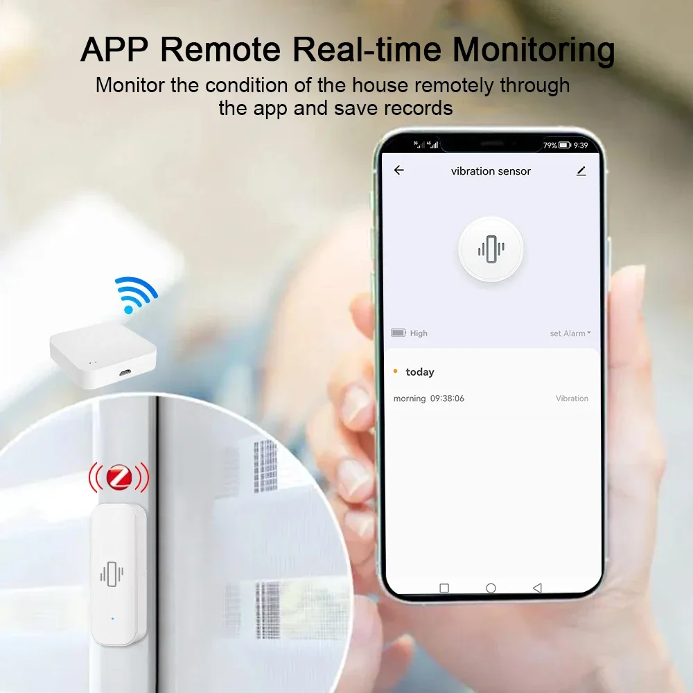مستشعر اهتزاز ذكي Tuya لأمن ال - مراجعة Home Security With Monitoring وسعره