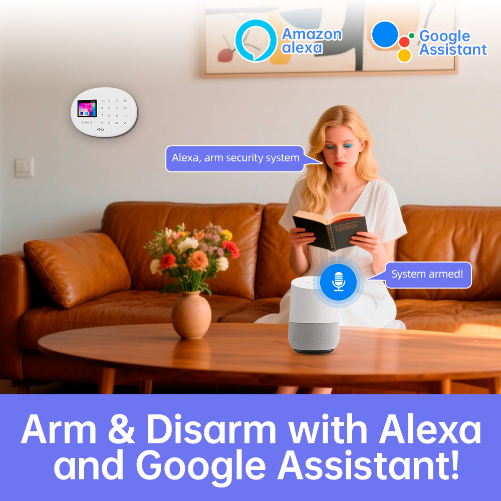 KERUI Tuya طقم إنذار منزلي لاس - مراجعة Home Security No Wifi وسعره