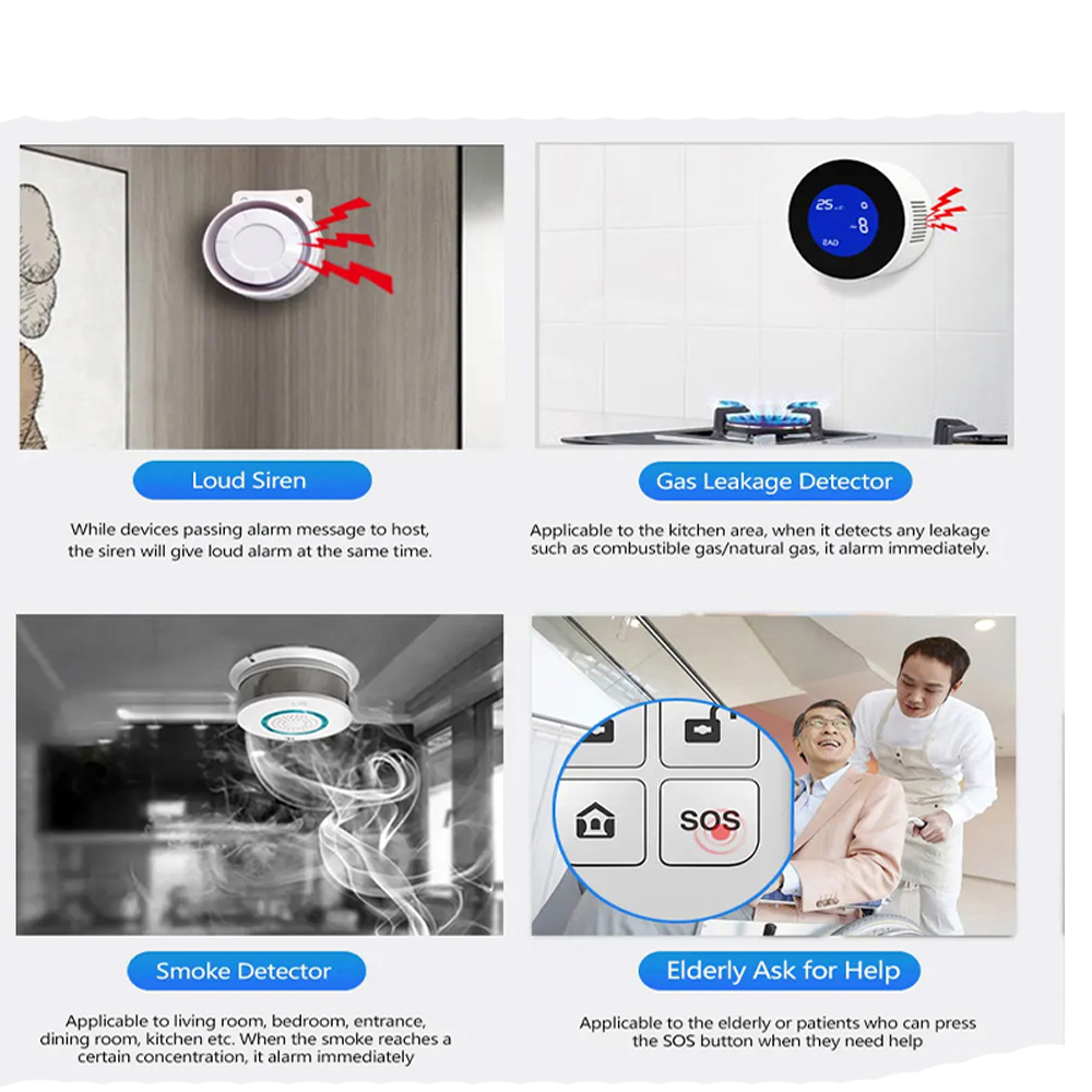نظام إنذار المنزل الذكي PGST 4 - مراجعة Home Security No Wifi وسعره
